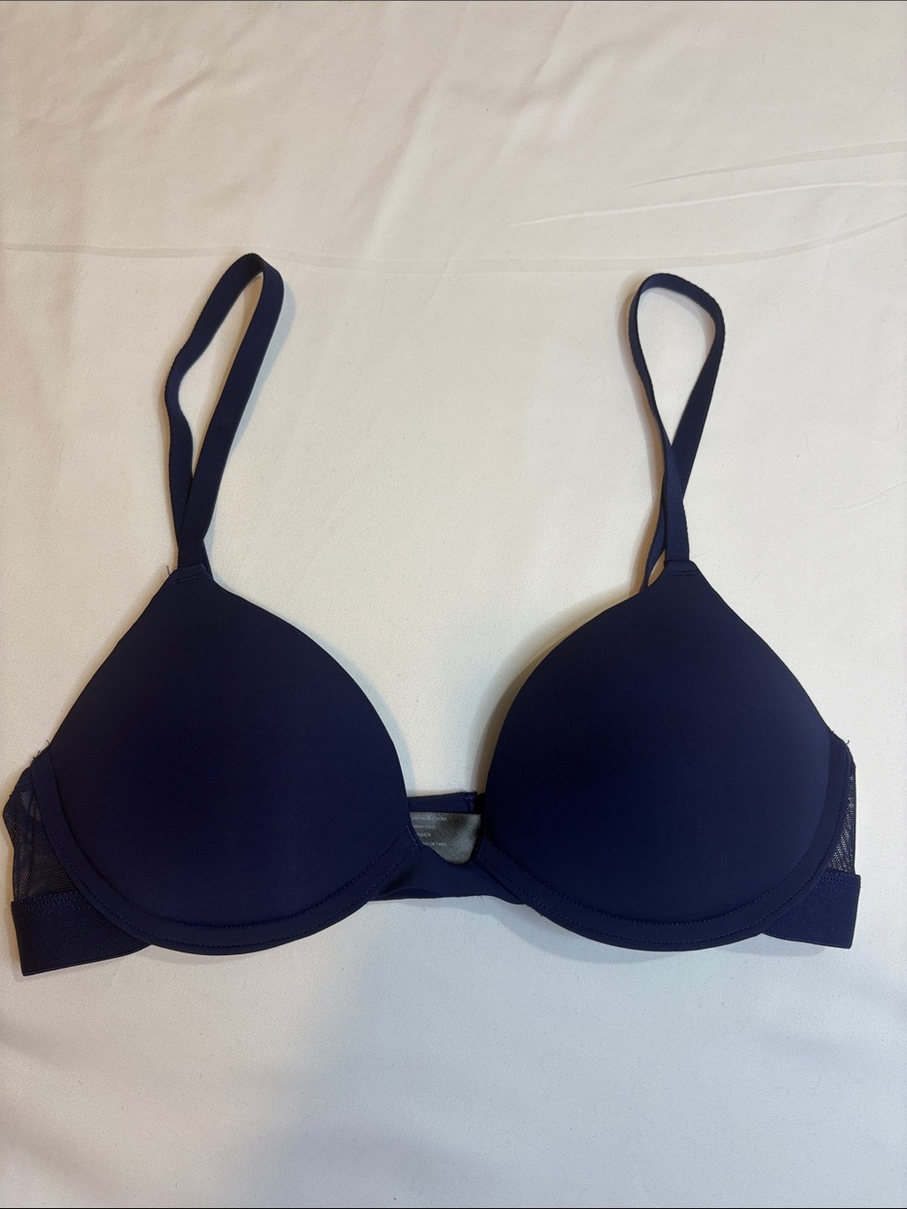 Navy Blue 34A Pepper Lift Up Bra Mesh Side Panel